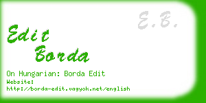 edit borda business card